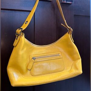 Nordstrom Genuine Leather Yellow Shoulder Bag